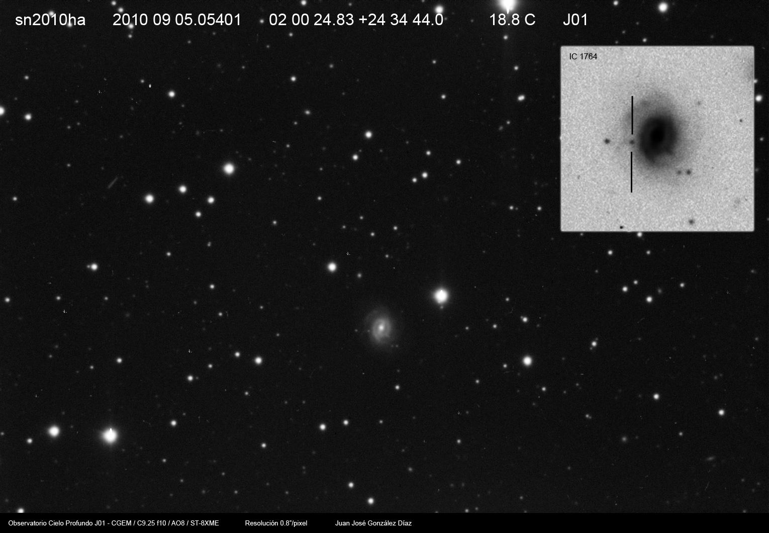 SN 2010ha - 2010-09-05