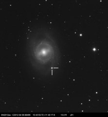 Latest dated photograph of SN 2012aw
