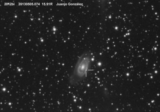 Latest dated photograph of SN 2013bi