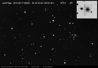 Latest dated photograph of SN 2010ga