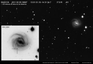 Latest dated photograph of SN 2011A