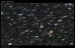 Latest dated photograph of 3I - C/2025 N1 (ATLAS)