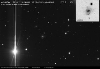 Latest dated photograph of SN 2010ks