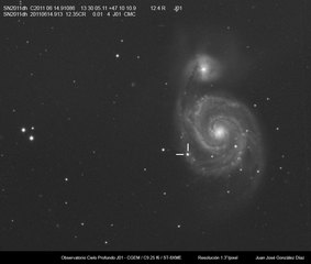 Latest dated photograph of SN 2011dh