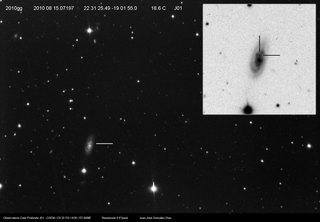 Latest dated photograph of SN 2010gg