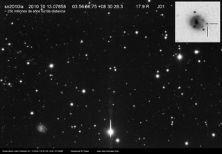 Latest dated photograph of SN 2010ia