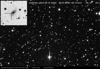Latest dated photograph of SN 2010hr