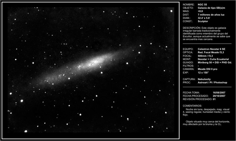 NGC55 - 2007-10-30
