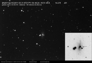 Latest dated photograph of SN 2011ae