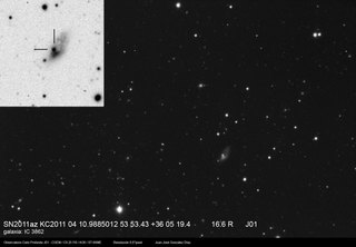 Latest dated photograph of SN 2011az