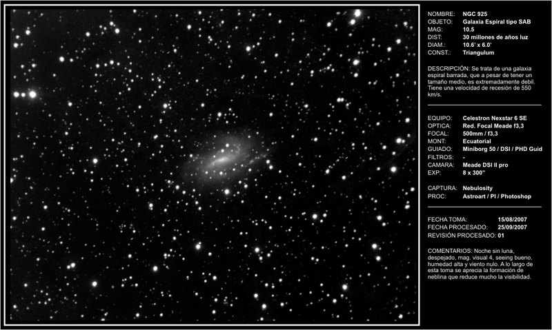NGC925 - 2007-09-25