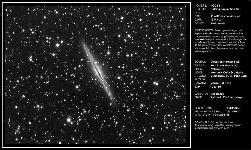 NGC891 - 2007-12-28