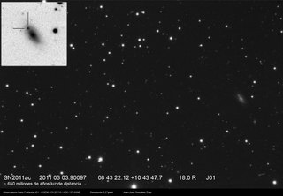 Latest dated photograph of SN 2011ac