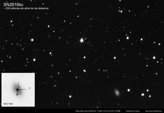 Latest dated photograph of SN 2010kc