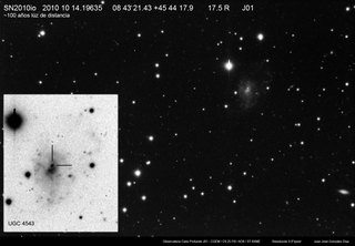 Latest dated photograph of SN 2010io