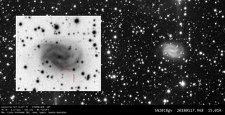 Latest dated photograph of SN 2018gv