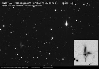 Latest dated photograph of SN 2011aa