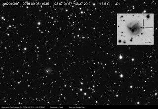 Latest dated photograph of SN 2010hb