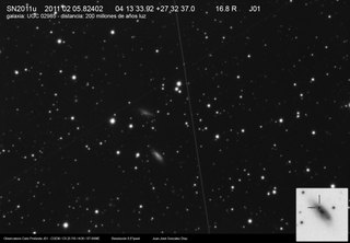 Latest dated photograph of SN 2011U