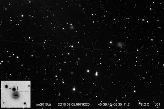 Latest dated photograph of SN 2010gs
